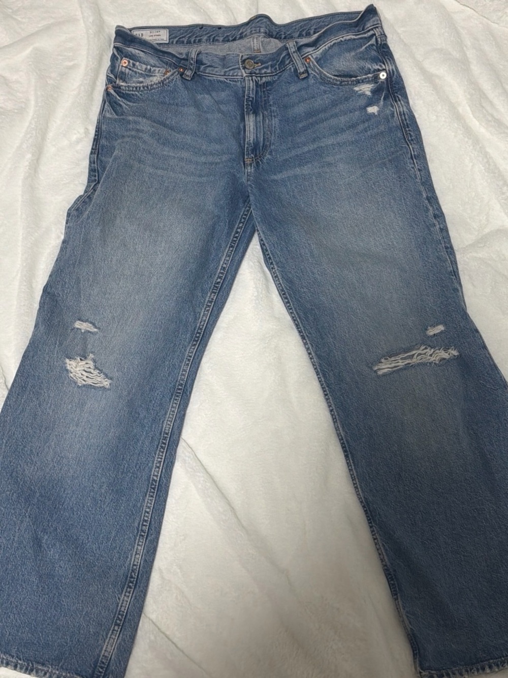 GAP Light Blue Distressed Boyfriend Jeans